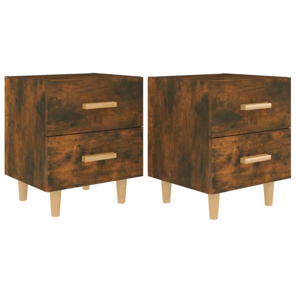 vidaXL Nočné stolíky 2 ks dymový dub 40x35x47,5 cm – Obrázok 2