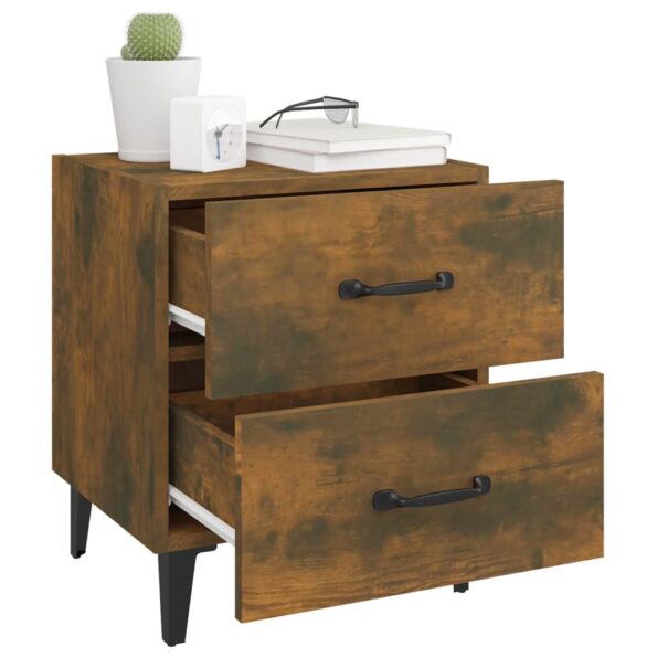 vidaXL Nočné stolíky 2 ks dymový dub 40x35x47,5 cm – Obrázok 3