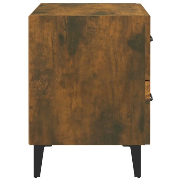 vidaXL Nočné stolíky 2 ks dymový dub 40x35x47,5 cm – Obrázok 7