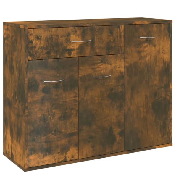 vidaXL Komoda dymový dub 88x30x70 cm spracované drevo – Obrázok 2