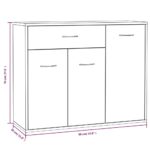 vidaXL Komoda dymový dub 88x30x70 cm spracované drevo – Obrázok 7