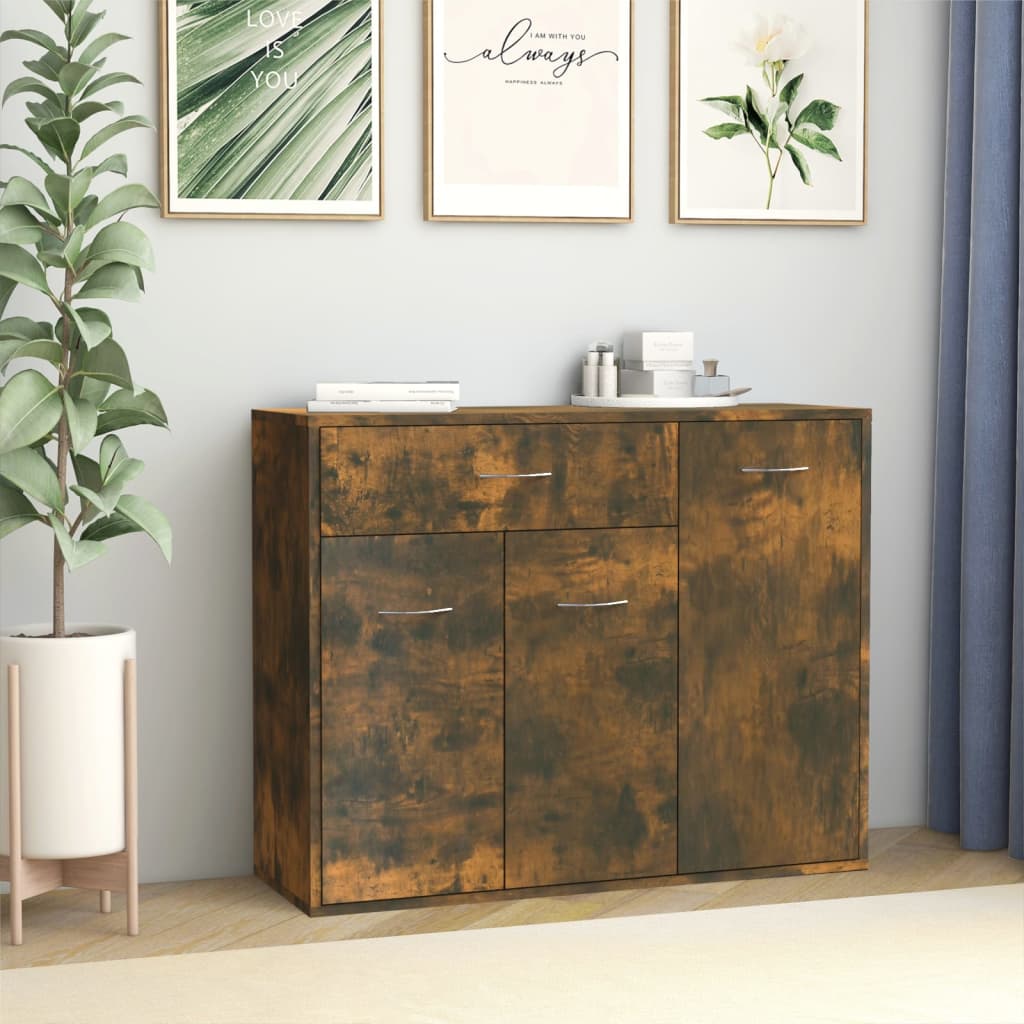 VXL8720286975800_m_en_hd_1.jpg vidaXL Komoda dymový dub 88x30x70 cm spracované drevo – Obrázok 1