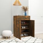 vidaXL Botník dymový dub 60x35x84 cm spracované drevo – Obrázok 4
