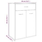 vidaXL Botník dymový dub 60x35x84 cm spracované drevo – Obrázok 9