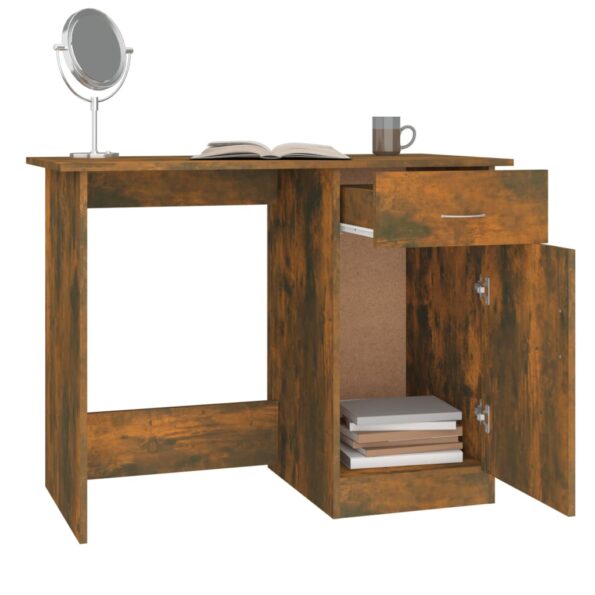 vidaXL Stôl dymový dub 100x50x76 cm spracované drevo – Obrázok 5