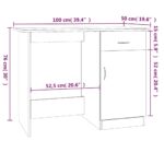 vidaXL Stôl dymový dub 100x50x76 cm spracované drevo – Obrázok 10