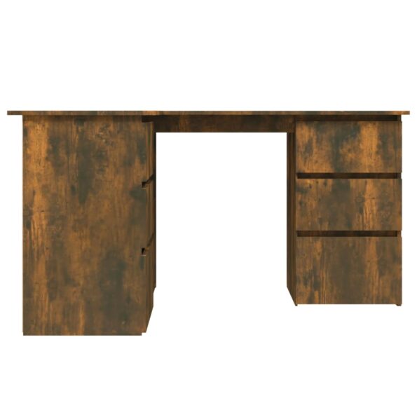 vidaXL Rohový stôl dymový dub 145x100x76 cm spracované drevo – Obrázok 6
