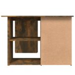 vidaXL Rohový stôl dymový dub 145x100x76 cm spracované drevo – Obrázok 7