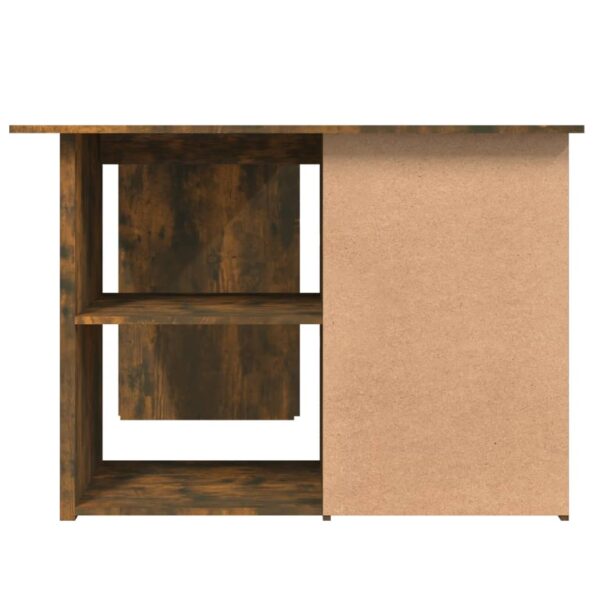 vidaXL Rohový stôl dymový dub 145x100x76 cm spracované drevo – Obrázok 7