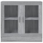 vidaXL Vitrína sivý dub sonoma 82,5x30,5x80 cm spracované drevo – Obrázok 3