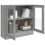 vidaXL Vitrína sivý dub sonoma 82,5x30,5x80 cm spracované drevo – Obrázok 7