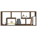 vidaXL Nástenná polica hnedý dub 36x16x90 cm spracované drevo – Obrázok 7