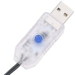 vidaXL LED reťaz, 300 diód, modrá 30 m, PVC – Obrázok 6