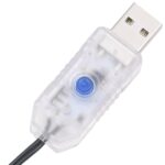 vidaXL LED reťaz, 300 diód, modrá 30 m, PVC – Obrázok 7