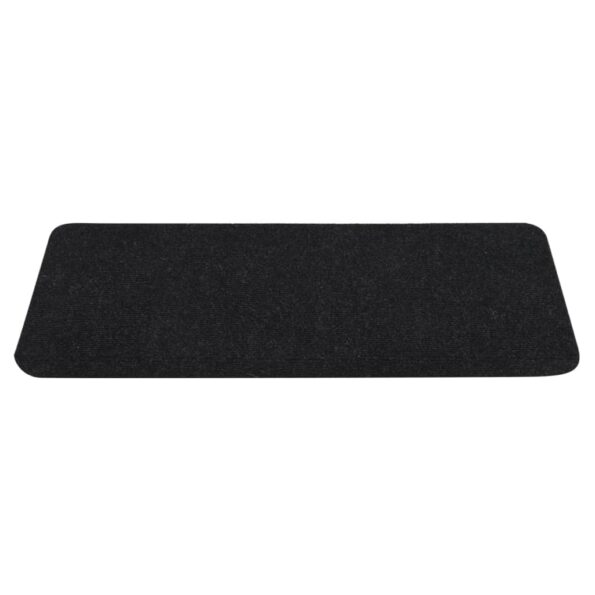 vidaXL Samolepiace nášľapy na schody 15 ks 65x24,5x3,5 cm čierne – Obrázok 5