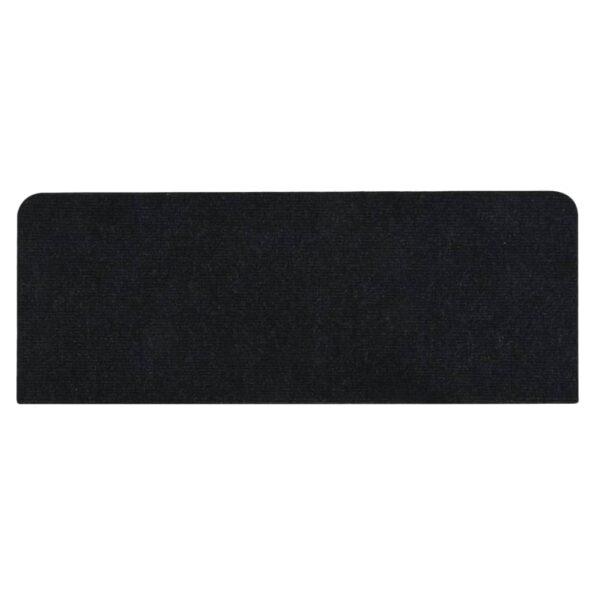 vidaXL Samolepiace nášľapy na schody 15 ks 65x24,5x3,5 cm čierne – Obrázok 6