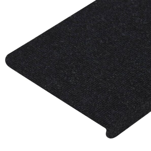 vidaXL Samolepiace nášľapy na schody 15 ks 65x24,5x3,5 cm čierne – Obrázok 8