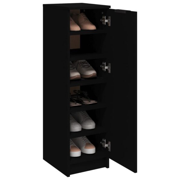 vidaXL Botník čierny 30x35x100 cm kompozitné drevo – Obrázok 4