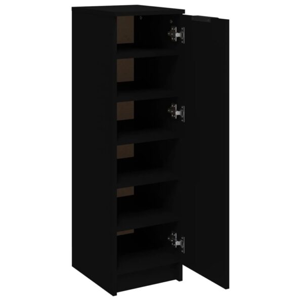 vidaXL Botník čierny 30x35x100 cm kompozitné drevo – Obrázok 6