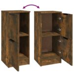 vidaXL Komody 2 ks dymový dub 30x30x70 cm spracované drevo – Obrázok 8