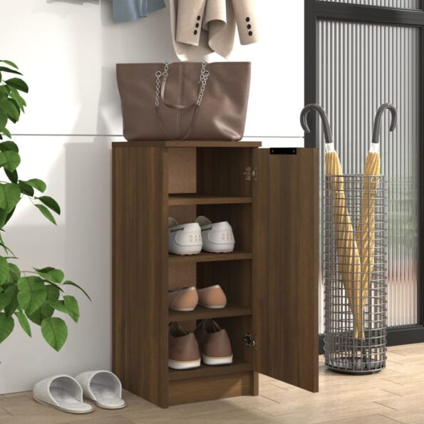 vidaXL Botník hnedý dub 30x35x70 cm spracované drevo – Obrázok 3