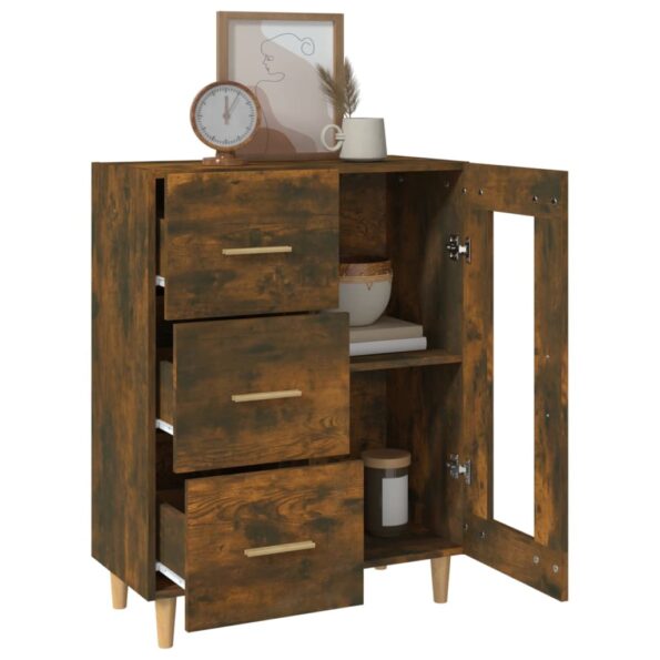 vidaXL Komoda dymový dub 69,5x34x90 cm kompozitné drevo – Obrázok 4