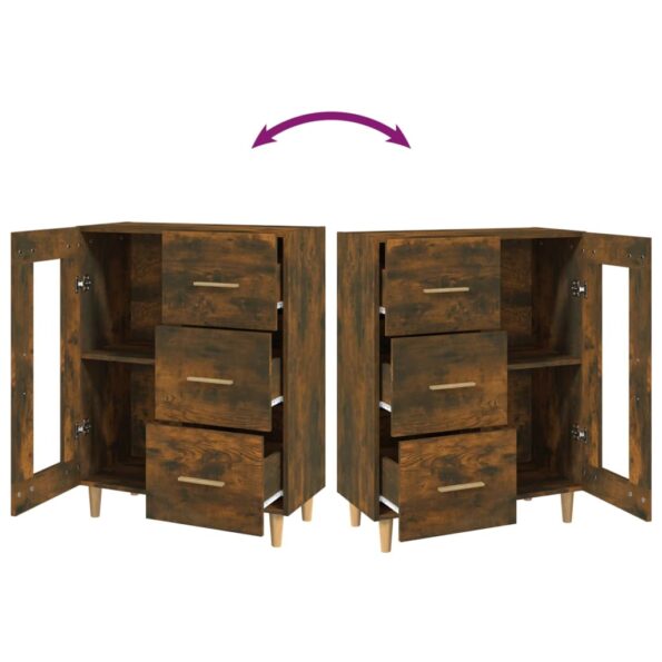 vidaXL Komoda dymový dub 69,5x34x90 cm kompozitné drevo – Obrázok 9