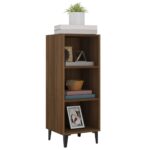 vidaXL Komoda hnedý dub 34,5x32,5x90 cm kompozitné drevo – Obrázok 4