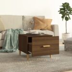 vidaXL Konferenčné stolíky 2 ks hnedý dub 50x50x40 cm kompozitné drevo – Obrázok 3