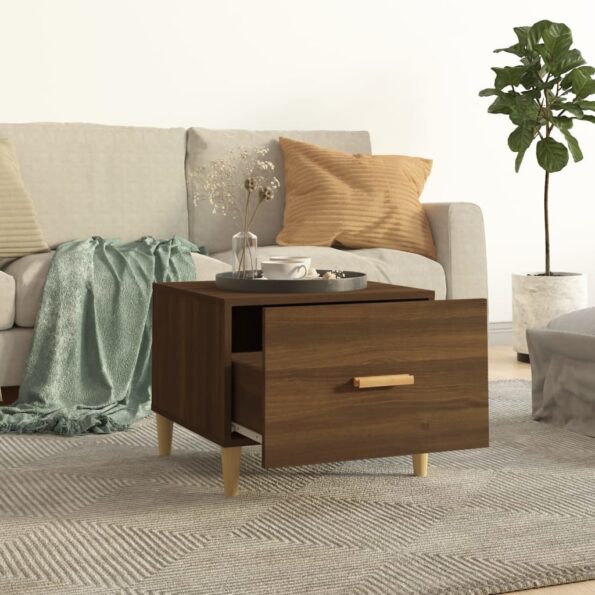 vidaXL Konferenčné stolíky 2 ks hnedý dub 50x50x40 cm kompozitné drevo – Obrázok 3