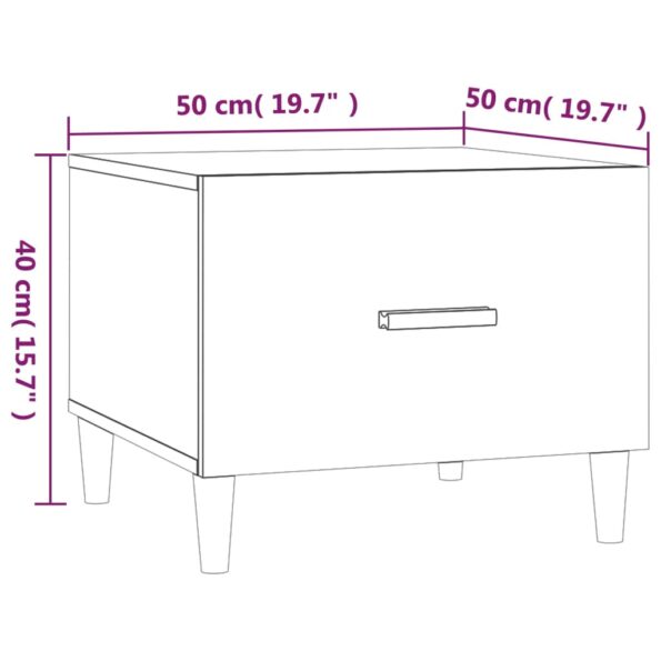 vidaXL Konferenčné stolíky 2 ks hnedý dub 50x50x40 cm kompozitné drevo – Obrázok 10