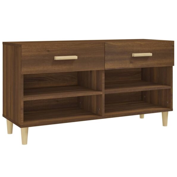 vidaXL Botník hnedý dub 102x35x55 cm spracované drevo – Obrázok 2