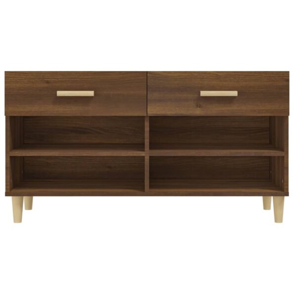 vidaXL Botník hnedý dub 102x35x55 cm spracované drevo – Obrázok 6