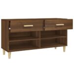 vidaXL Botník hnedý dub 102x35x55 cm spracované drevo – Obrázok 7