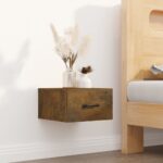 vidaXL Nástenné nočné stolíky 2 ks dymový dub 35x35x20 cm – Obrázok 3