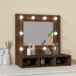vidaXL Zrkadlová skrinka s LED dub sonoma 60x31,5x62 cm – Obrázok 3