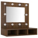 vidaXL Zrkadlová skrinka s LED dub sonoma 60x31,5x62 cm – Obrázok 4