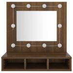 vidaXL Zrkadlová skrinka s LED dub sonoma 60x31,5x62 cm – Obrázok 5