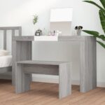 vidaXL Taburetka sivý dub sonoma 70x35x45 cm spracované drevo – Obrázok 3