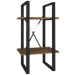 vidaXL 2-poschodová knižnica hnedý dub 40x30x70 cm spracované drevo – Obrázok 2