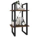 vidaXL 2-poschodová knižnica hnedý dub 40x30x70 cm spracované drevo – Obrázok 4