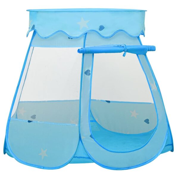 vidaXL Detský stan na hranie modrý 102x102x82 cm – Obrázok 2