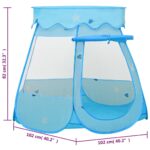 vidaXL Detský stan na hranie modrý 102x102x82 cm – Obrázok 8