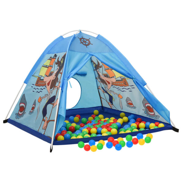 vidaXL Detský stan na hranie modrý 120x120x90 cm – Obrázok 3