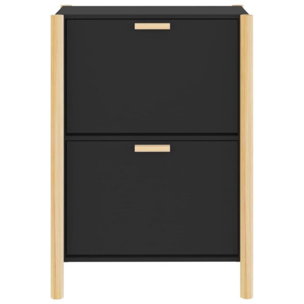 vidaXL Botník čierny 57,5x33x80 cm spracované drevo – Obrázok 6