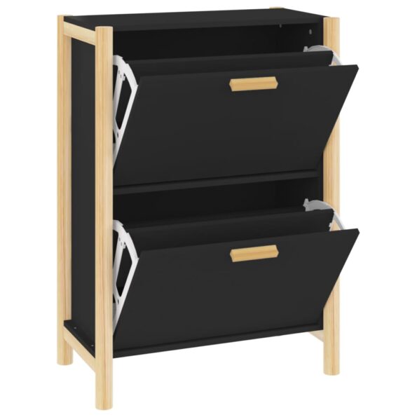 vidaXL Botník čierny 57,5x33x80 cm spracované drevo – Obrázok 8