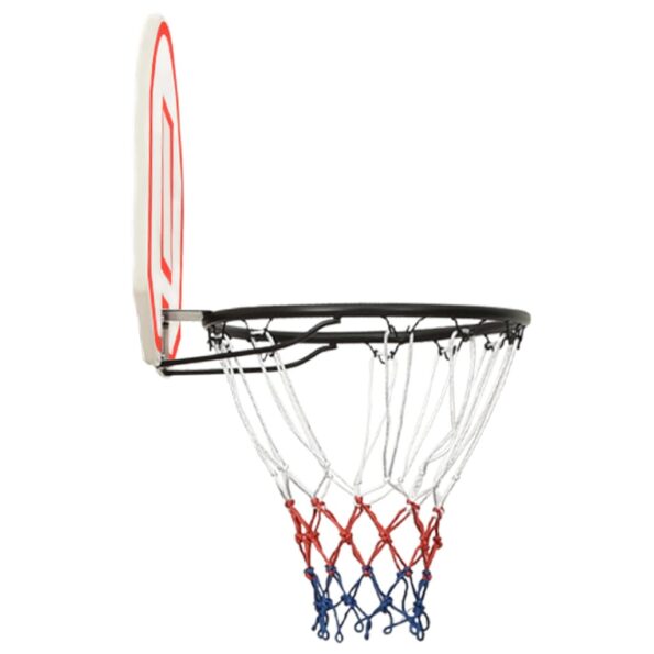 vidaXL Basketbalová doska biela 71x45x2 cm polyetén – Obrázok 3