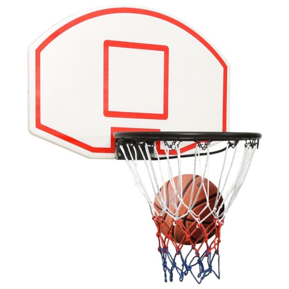 vidaXL Basketbalová doska biela 71x45x2 cm polyetén – Obrázok 7