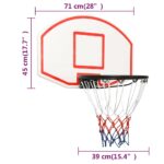vidaXL Basketbalová doska biela 71x45x2 cm polyetén – Obrázok 8