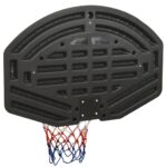 vidaXL Basketbalová doska čierna 90x60x2 cm polyetén – Obrázok 4